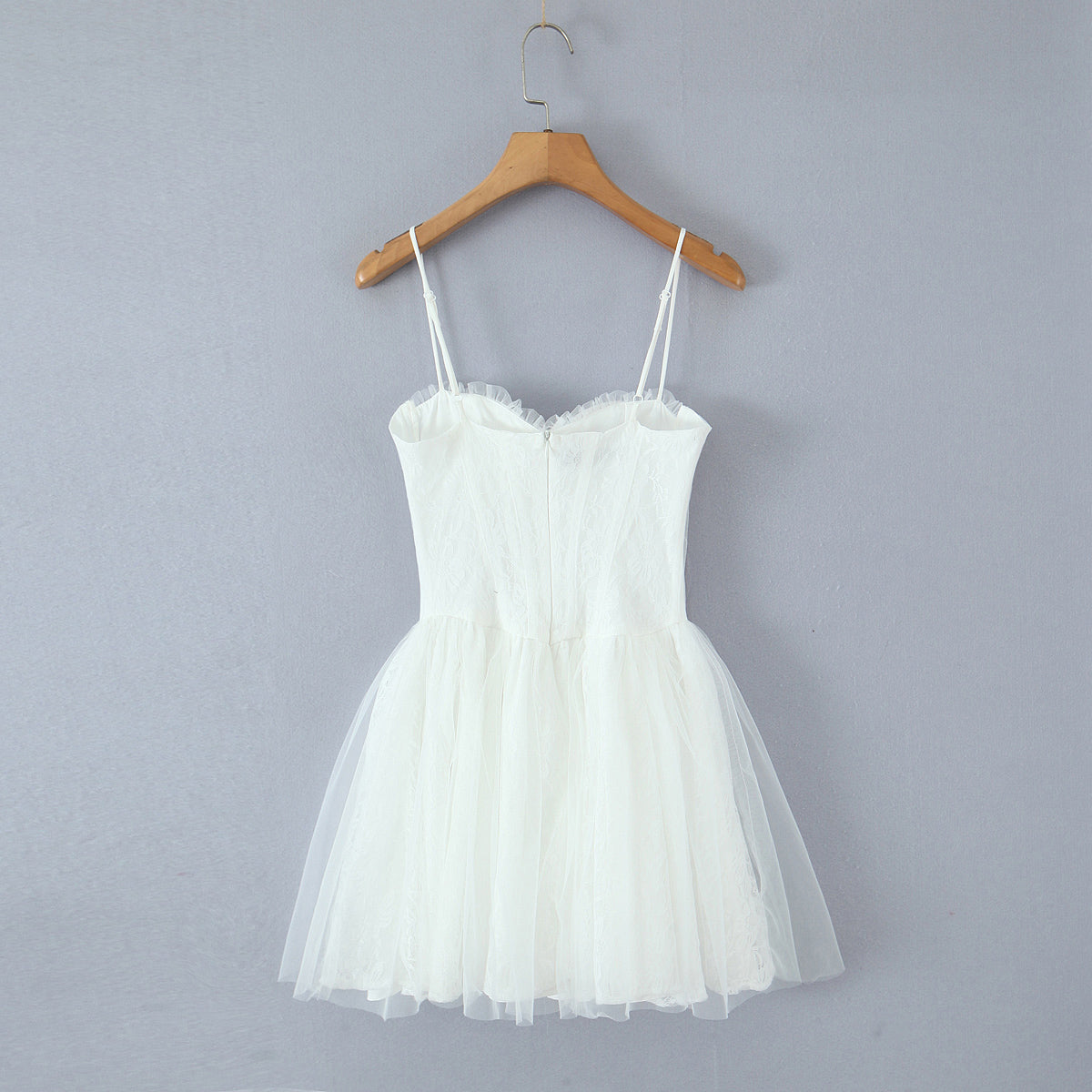 Spring Summer Vacation Sexy Little Fresh Sweet Spicy Waist Shaping Lace Embroidery Dress Bella Mia