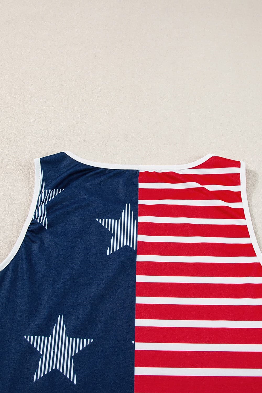 US Flag Round Neck Tank.