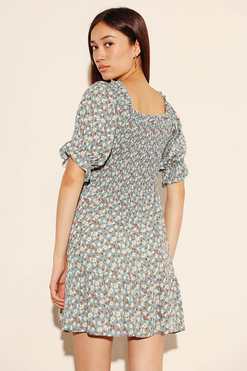 Floral smocked dress Miss Sparkling