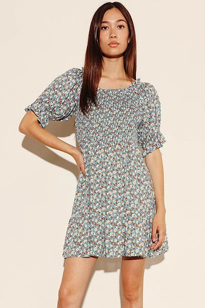 Floral smocked dress Miss Sparkling