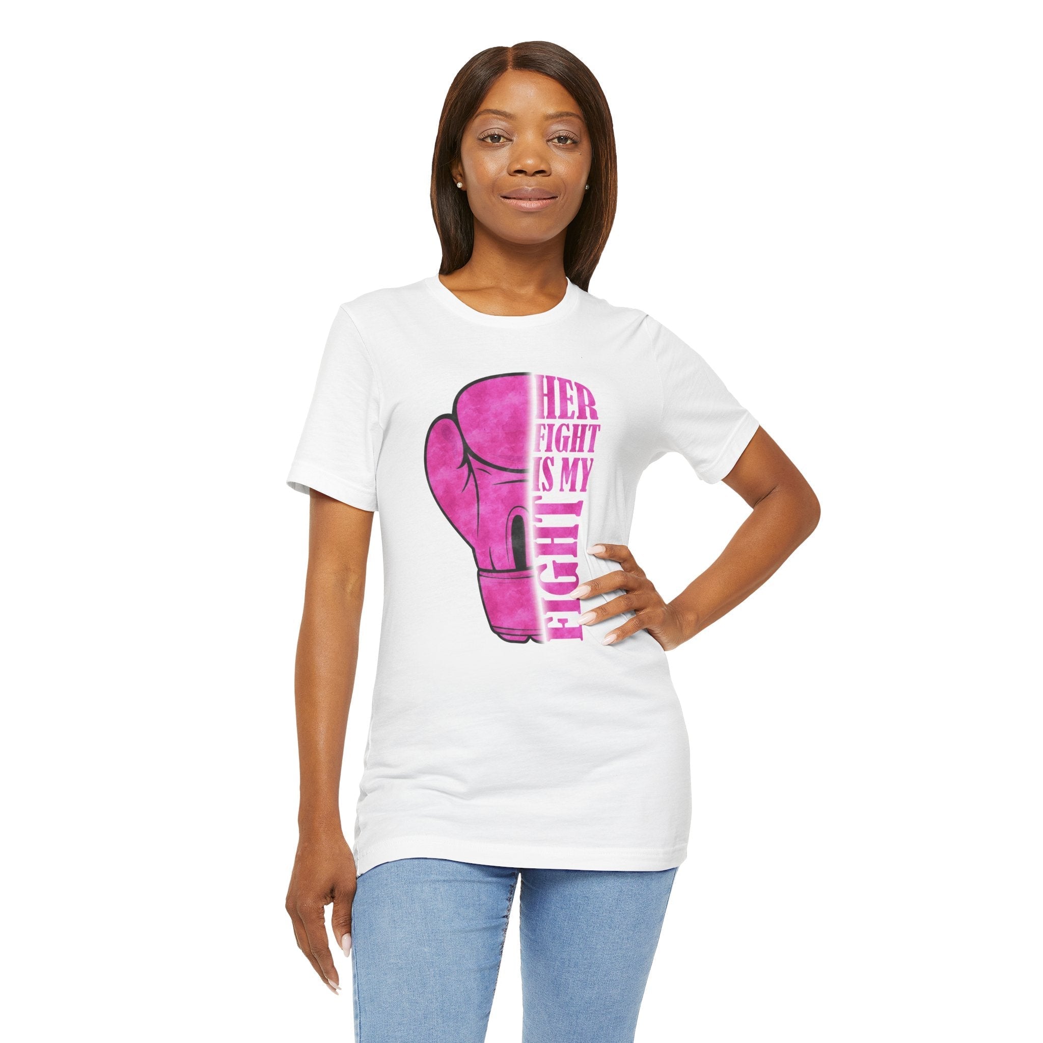 Empowering Fight Tee Unisex Jersey Short Sleeve Tee Cancer Awareness Shirt Inspirational Gift Womens Rights Tee Coco’s Tee Boutique