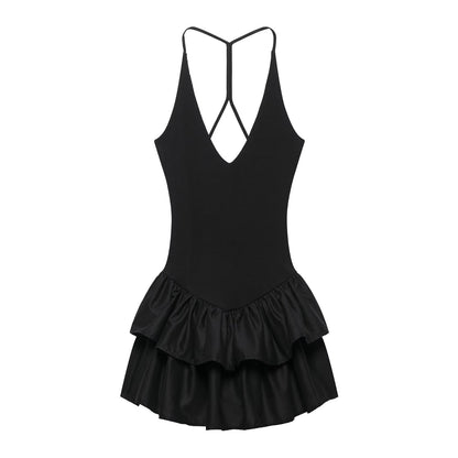 Women Clothing Spring Slim Fit Slimming Casual Sling Strap Sexy Dress
