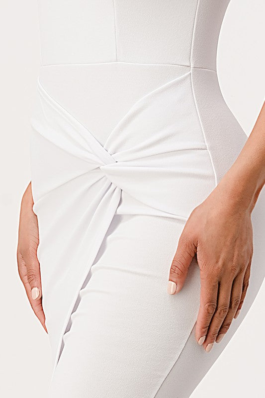 off the shoulder front twist bodycon dress Coco’s Tee Boutique