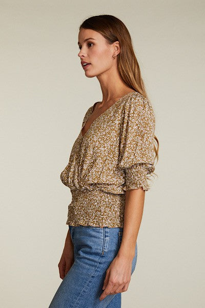 Smocked Waist Top Miss Sparkling