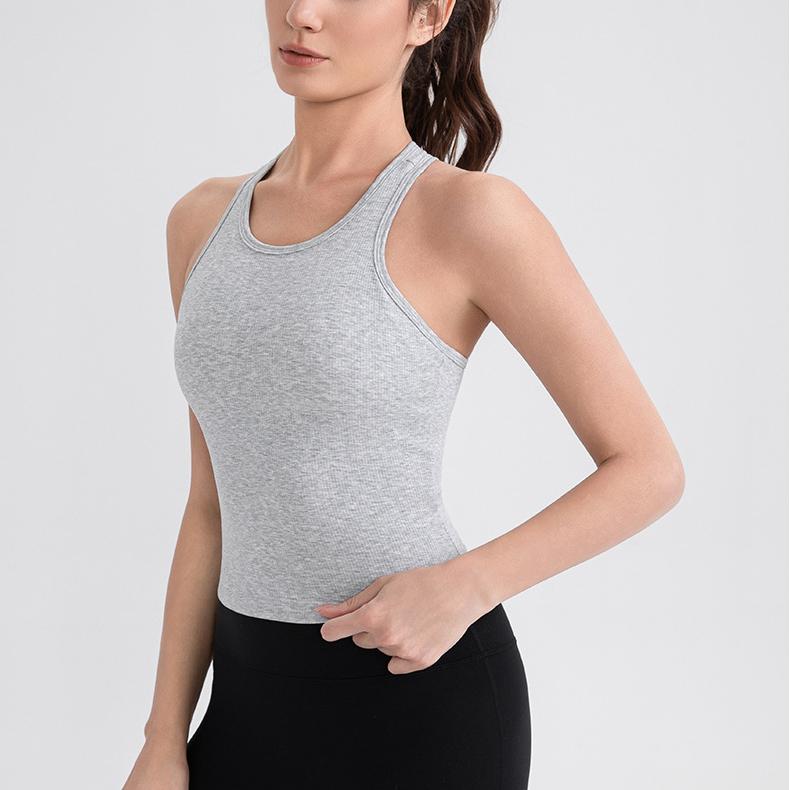 Yoga Vest Women with Chest Pad Pilates Training Top High Elastic Breathability Running Workout Bra Sports Vest Bella Mia