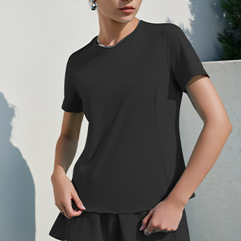 Short Sleeve Yoga Women Summer Running Sports Loose Breathable Slim Fit round Neck Outer Wear Yoga T shirt Bella Mia