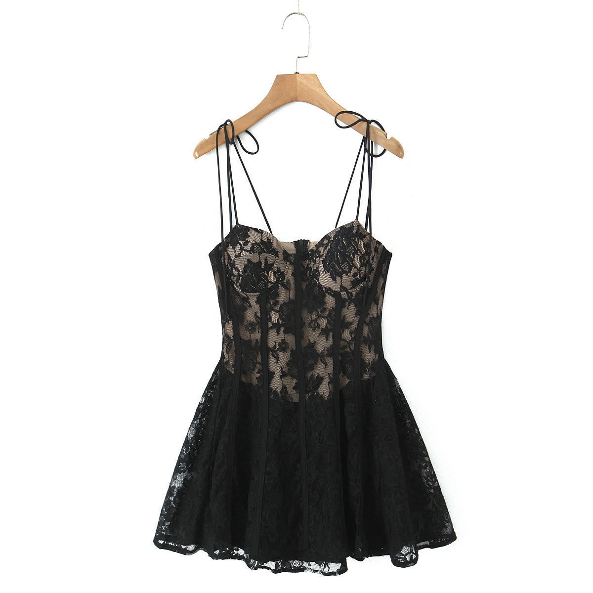 Spring Summer Women Clothing Sexy Sexy Lace Patchwork Waist Slimming Sling Dress Bella Mia