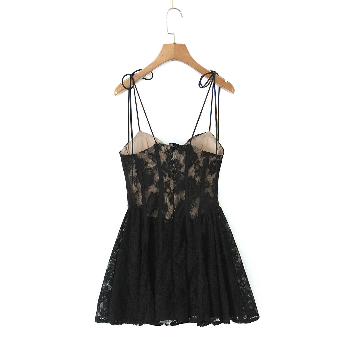 Spring Summer Women Clothing Sexy Sexy Lace Patchwork Waist Slimming Sling Dress Bella Mia