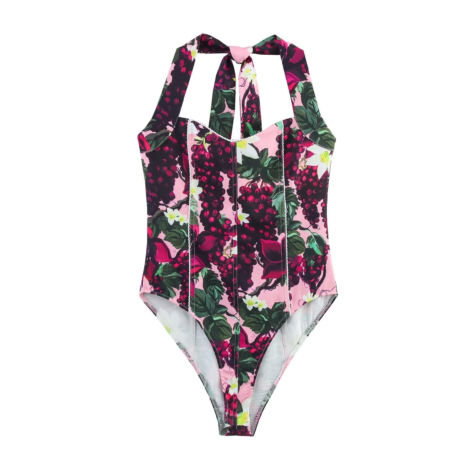 Spring Summer Women Sexy Printed Hanging Collar Jumpsuit Bella Mia