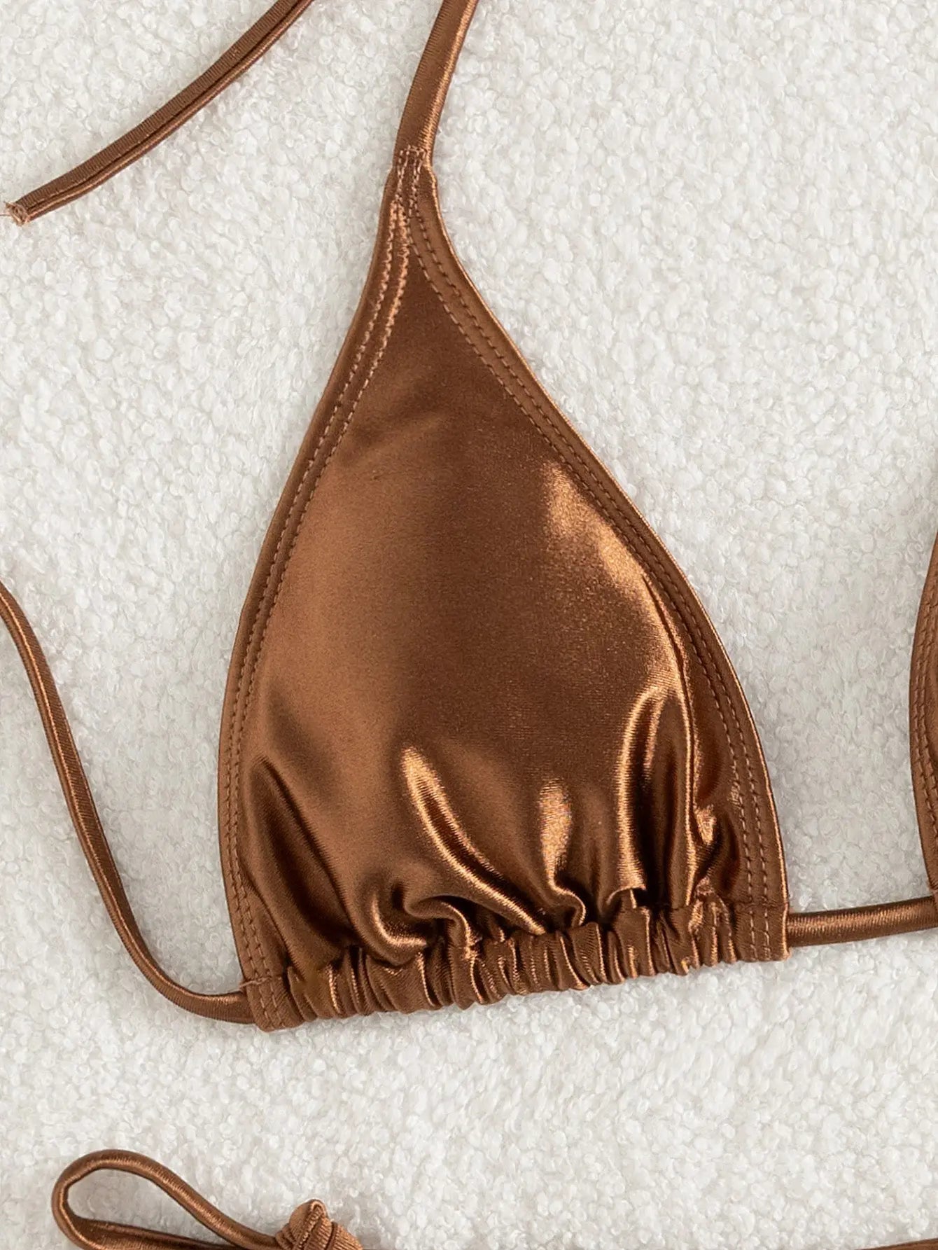 Solid Color Halter Bikini Swimsuit Low Waist Bottom Boho Vacation Bella Mia