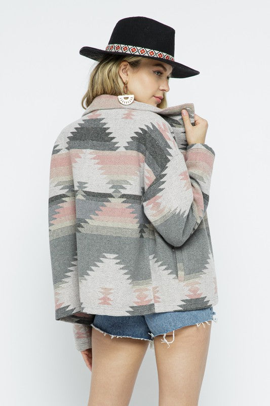 Soft aztec pattern jacket