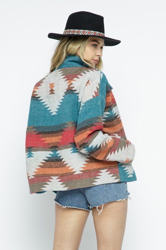 Soft aztec pattern jacket