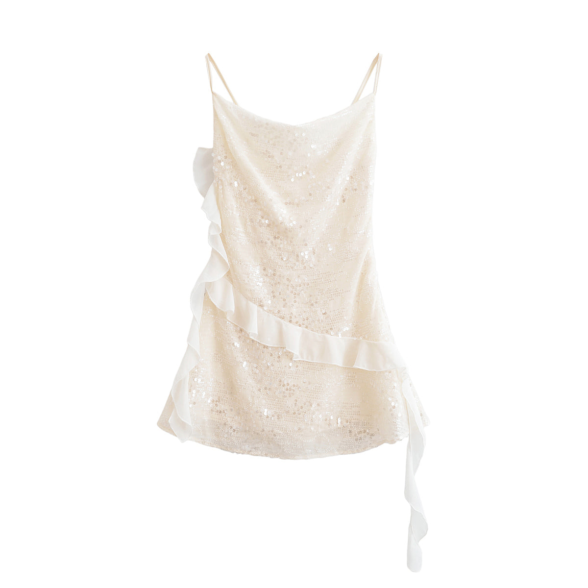 Summer Laminated Decoration Sequin Short Dress Bella Mia