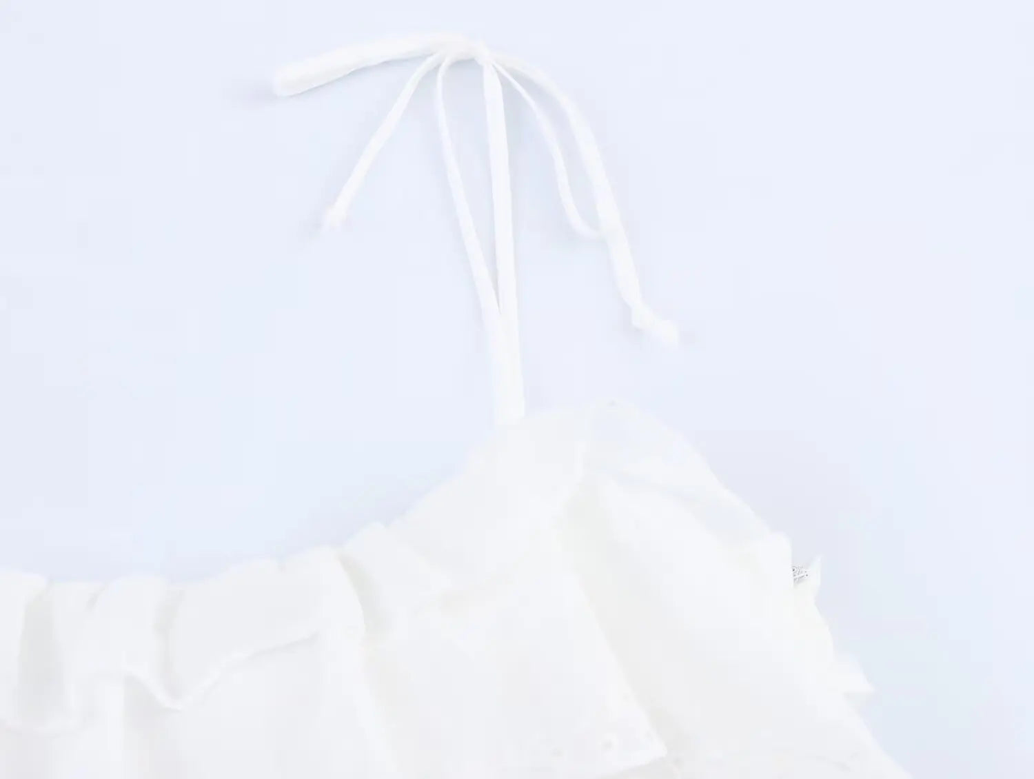 Women Clothing Summer French Embroidery Laminated Decoration Short Strap Dress Bella Mia