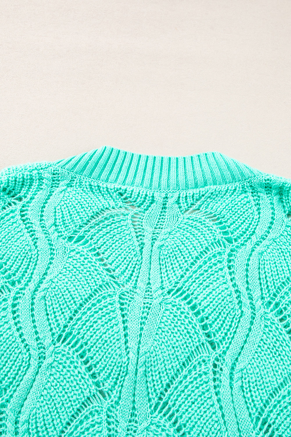 Chic mint green knit sweater