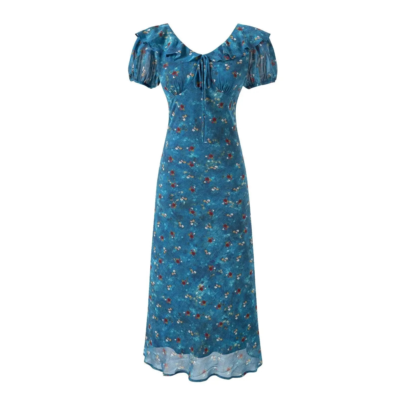 Lace up Light Purple Ruffled Maxi Dress Women Summer Tight Waist Slim Fit Dress Bella Mia