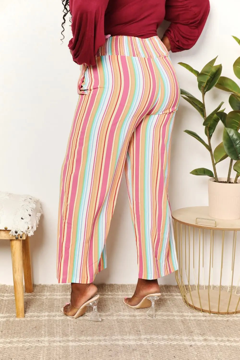 Double Take: Striped Smocked Pants - Love Salve