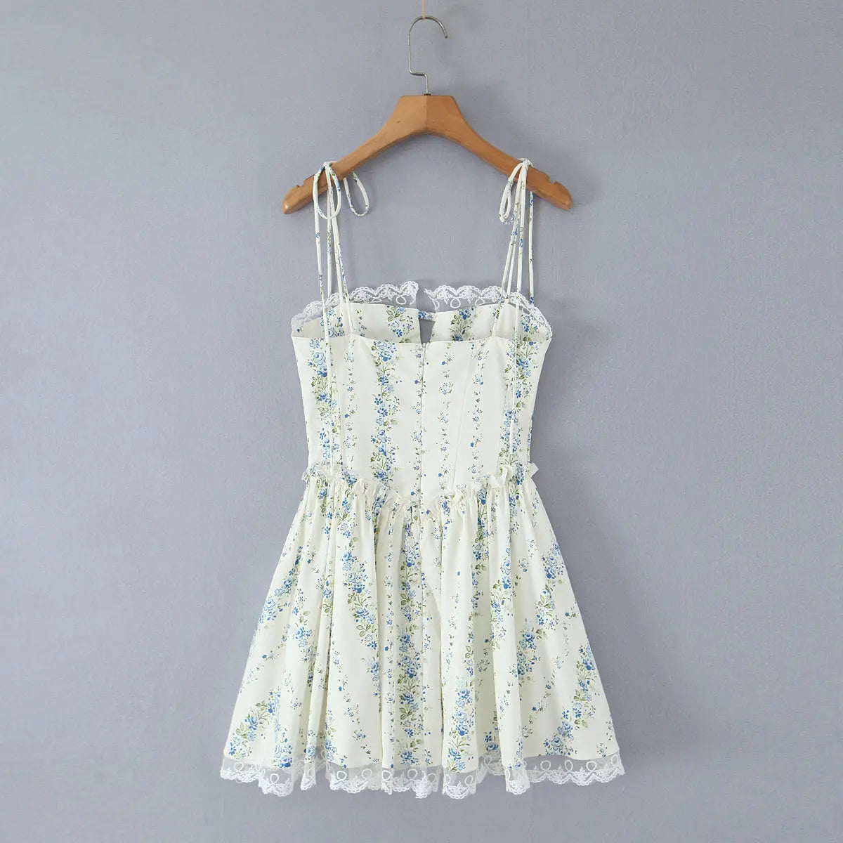 Women Clothing Sexy Sexy Lace Stitching Printing Waist Tight Dress Bella Mia