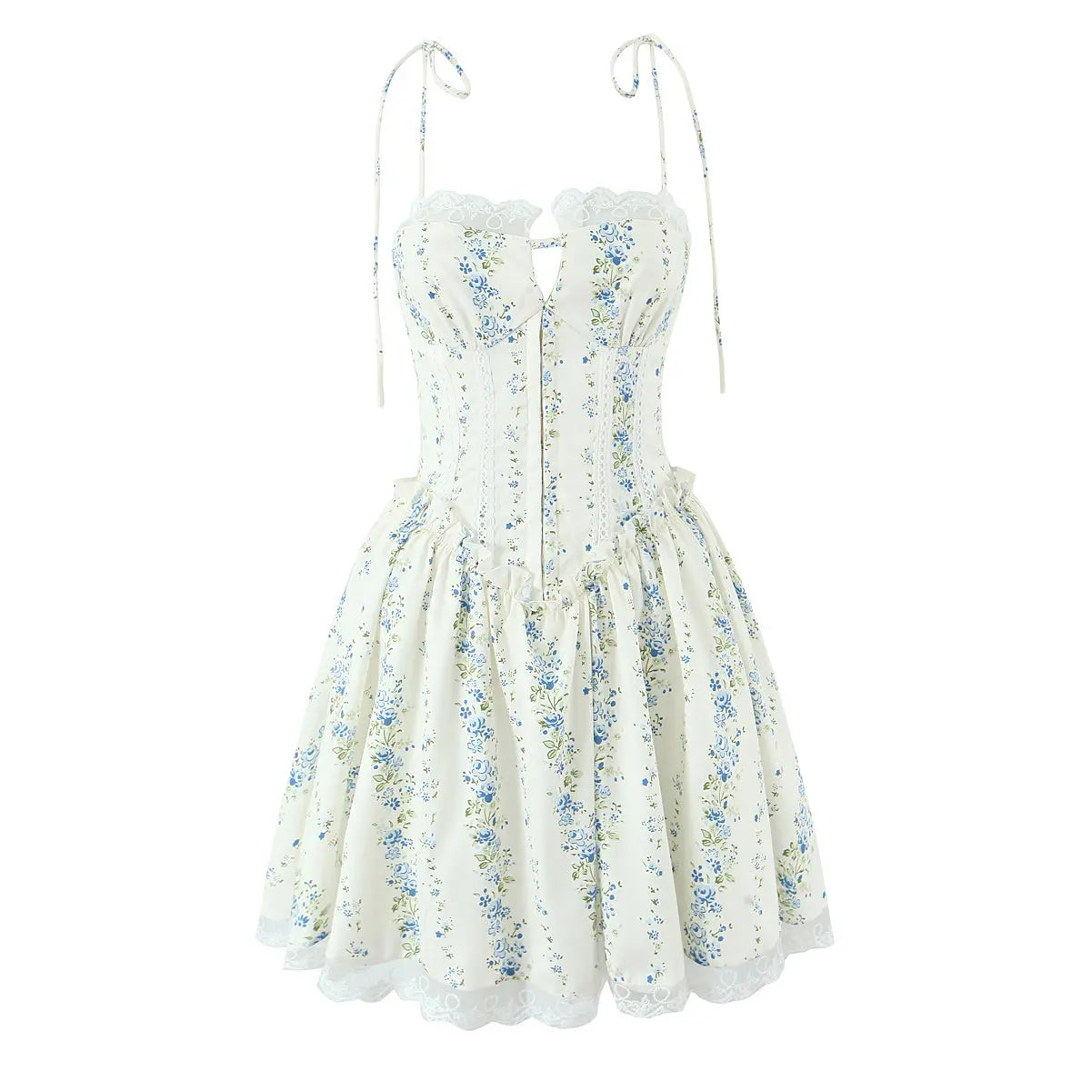 Women Clothing Sexy Sexy Lace Stitching Printing Waist Tight Dress Bella Mia