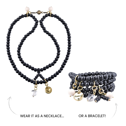 F*ck It Heart Wood Boho Wrap Bracelet/Necklace Katia Designs