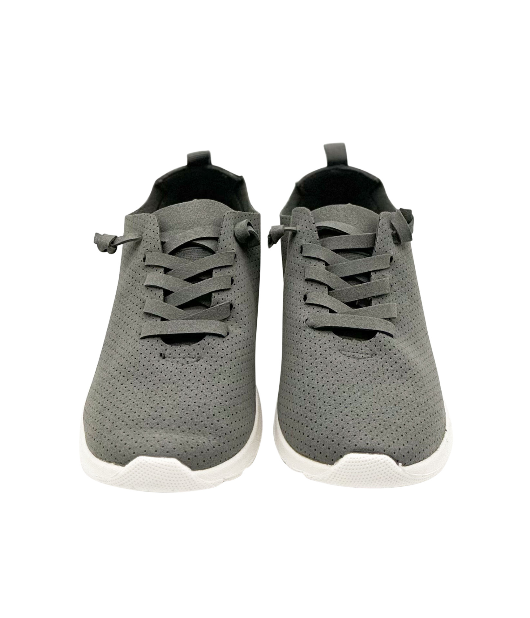 Mayo Grey Sneaker Casual Shoes Faux Suede Padded Insole Naughty Monkey