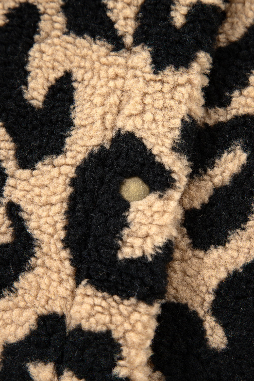 Premium Khaki Leopard Sherpa Button Front Plus Size Vest Jacket Dear-Lover Dropshipping