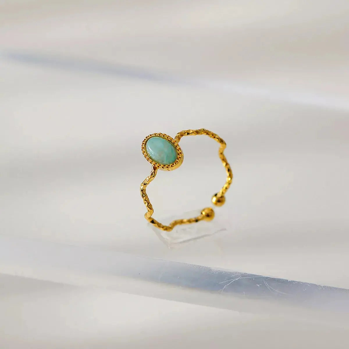 18K Gold-Plated Wave Open Ring Simply Love