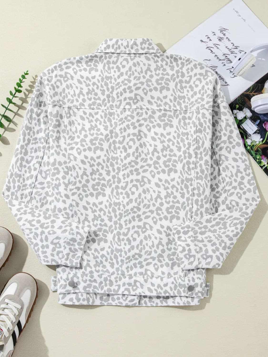 Leopard Print Denim Jacket - Love Salve 