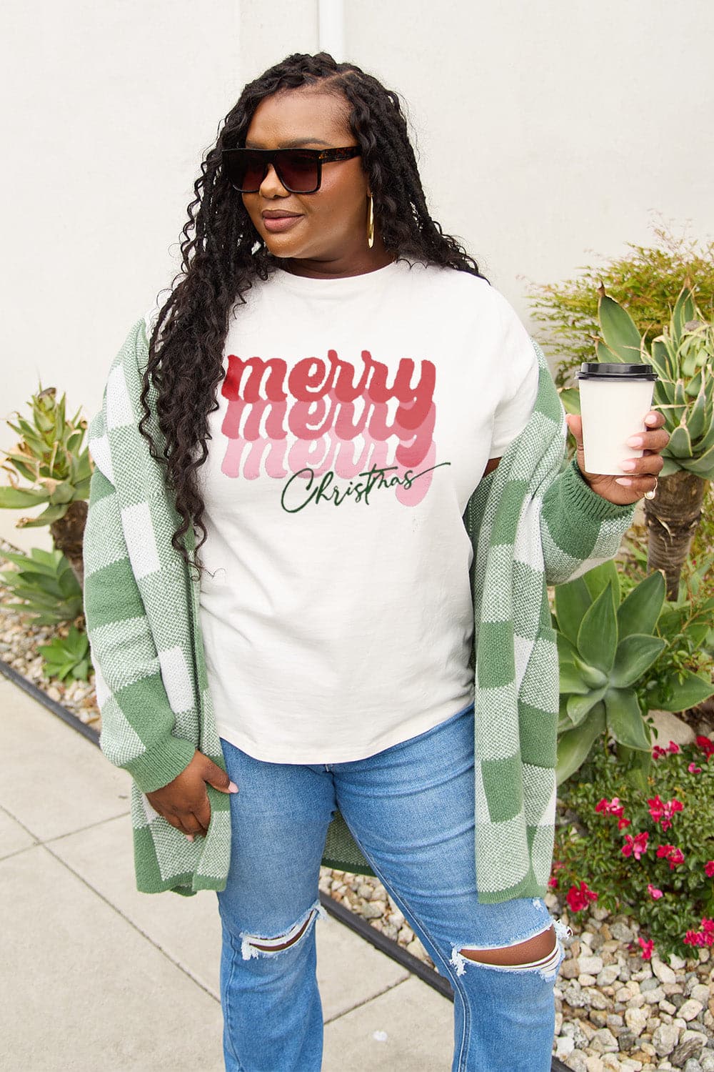 Simply Love Full Size MERRY CHRISTMAS Short Sleeve T-Shirt.