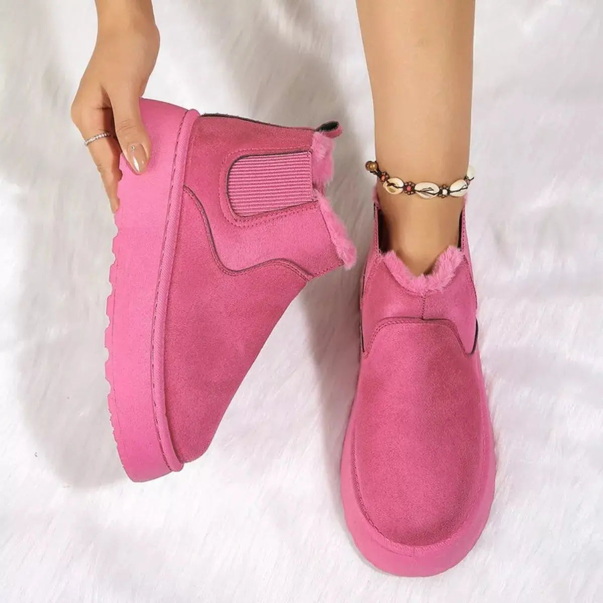 Round Toe Platform Ankle Boots Simply Love
