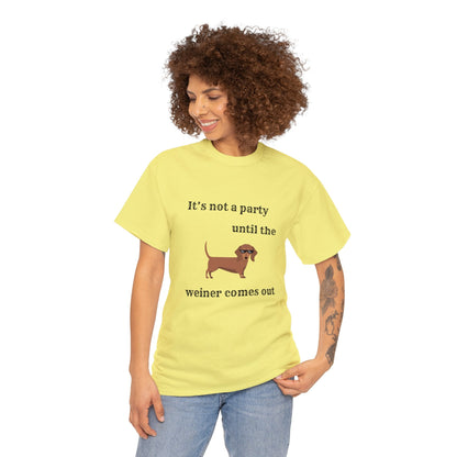 Dachshund Weiner Party Short Sleeve Tee