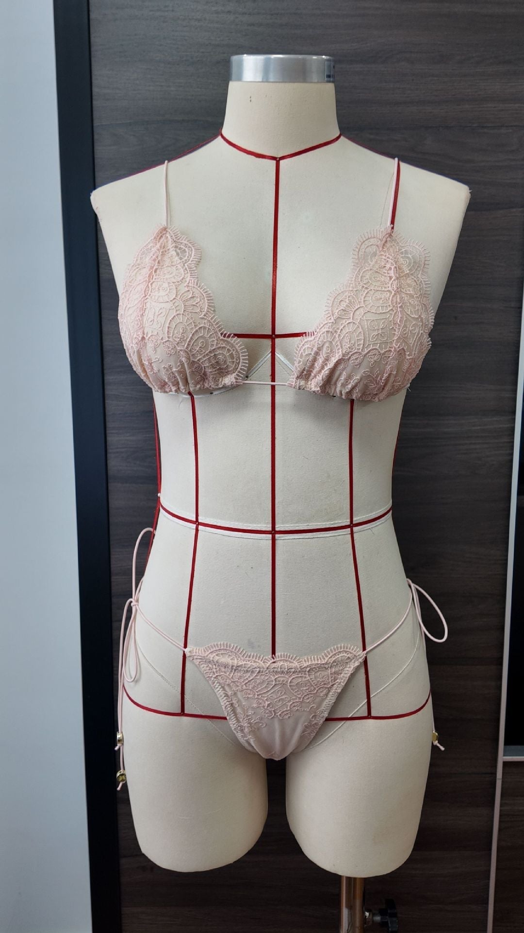 Lace up Lace Sexy Bikini Lace Two Tone Split Swimsuit Women Bella Mia