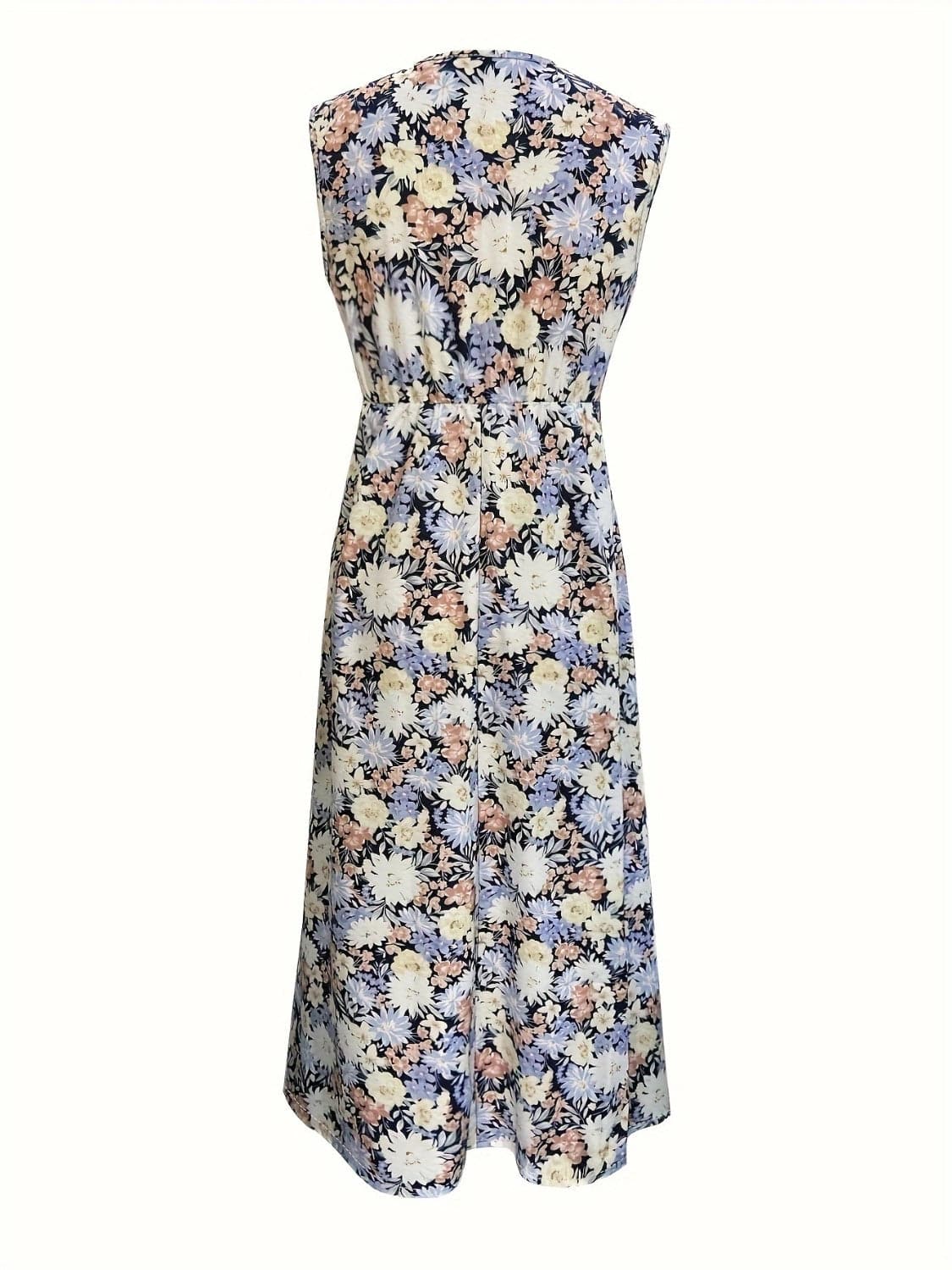 Floral Sleeveless Midi Dress.