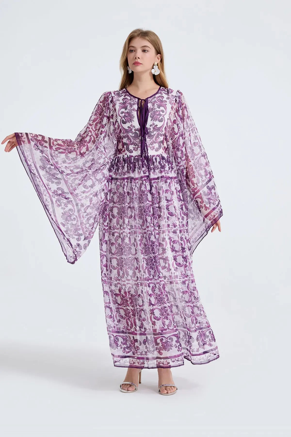 Women Spring Autumn Loose A Line Long Sleeved Dress Bella Mia