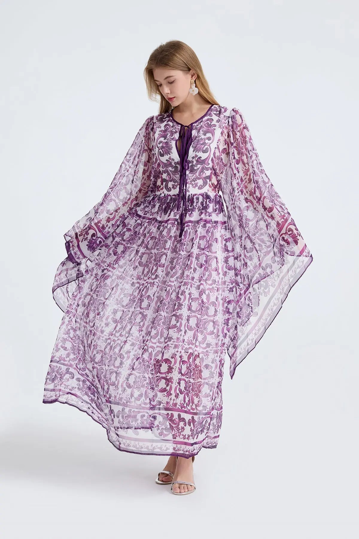 Women Spring Autumn Loose A Line Long Sleeved Dress Bella Mia