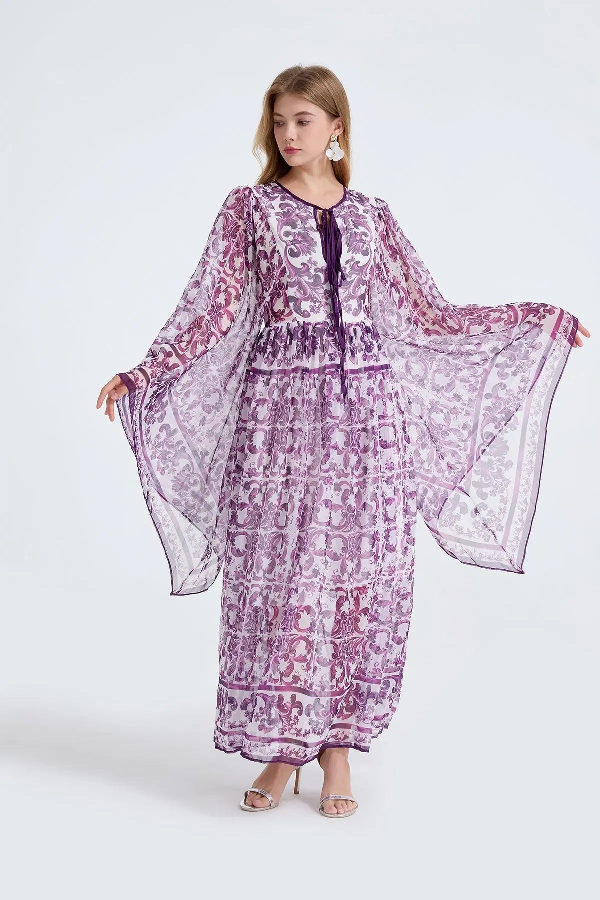 Women Spring Autumn Loose A Line Long Sleeved Dress Bella Mia