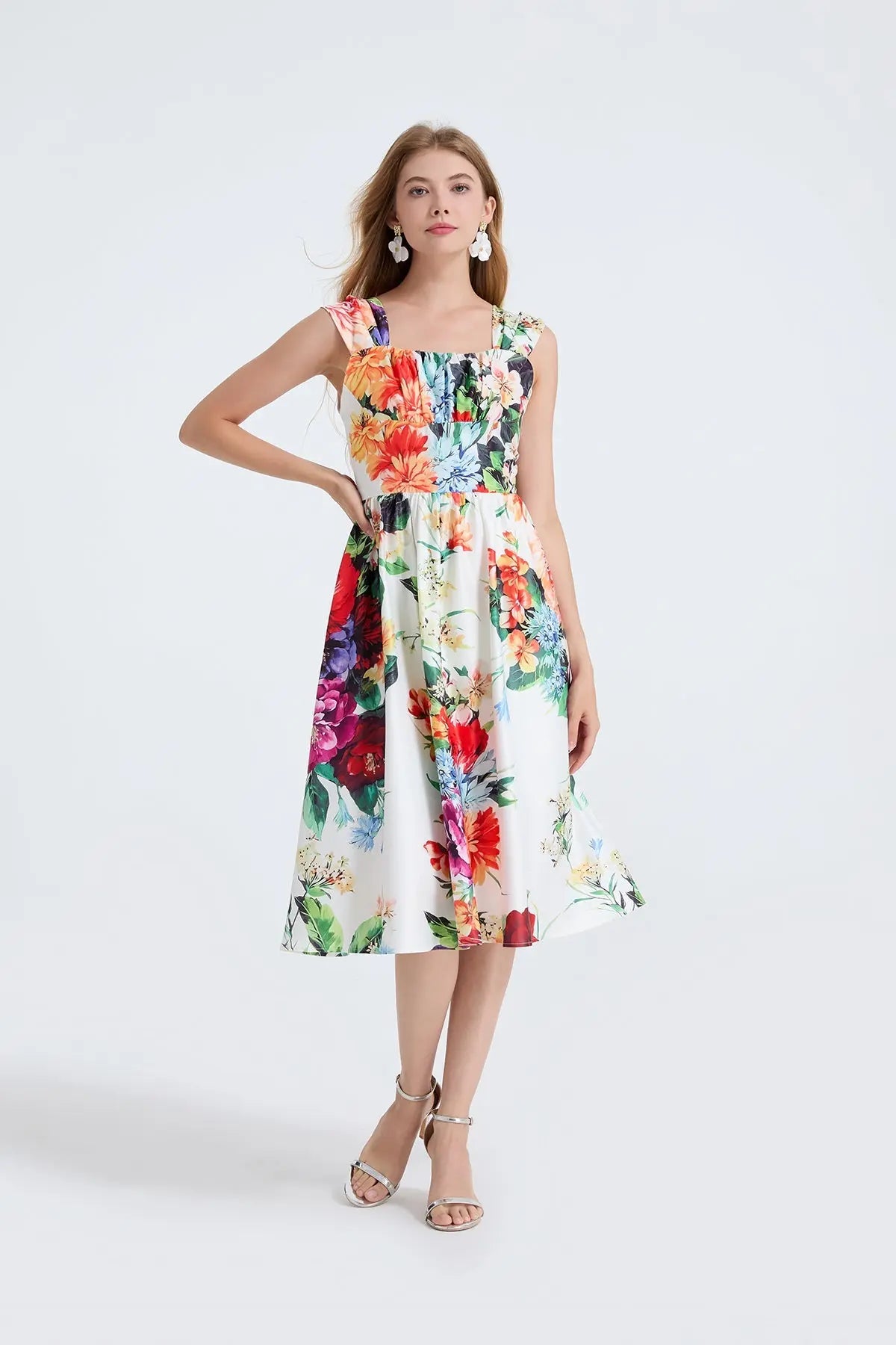 Women Summer Fitted With A Line Dress Bella Mia