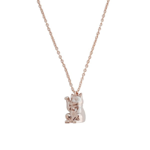 Lucky Cat Charm Necklace Coco’s Tee Boutique
