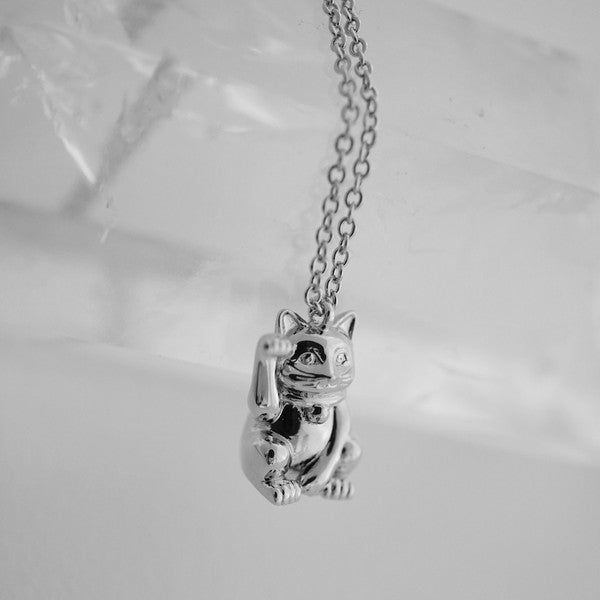 Lucky Cat Charm Necklace Coco’s Tee Boutique