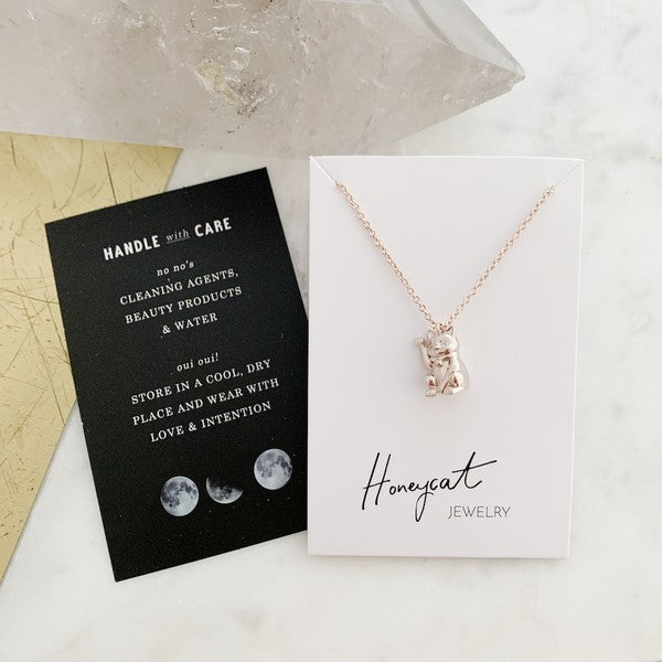 Lucky Cat Charm Necklace Coco’s Tee Boutique