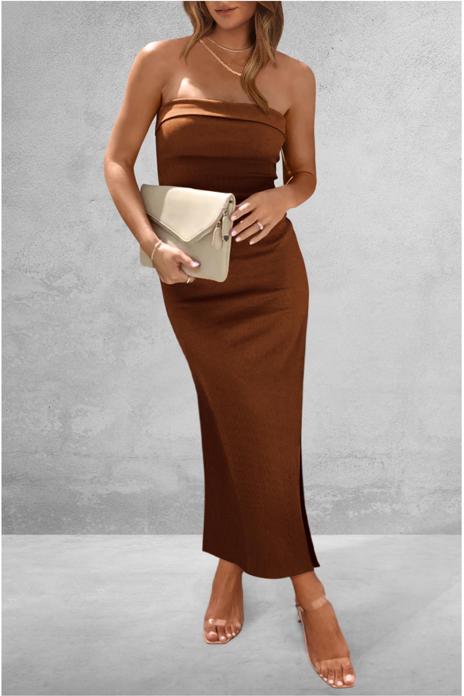 Slit Tube Midi Dress Coco’s Tee Boutique