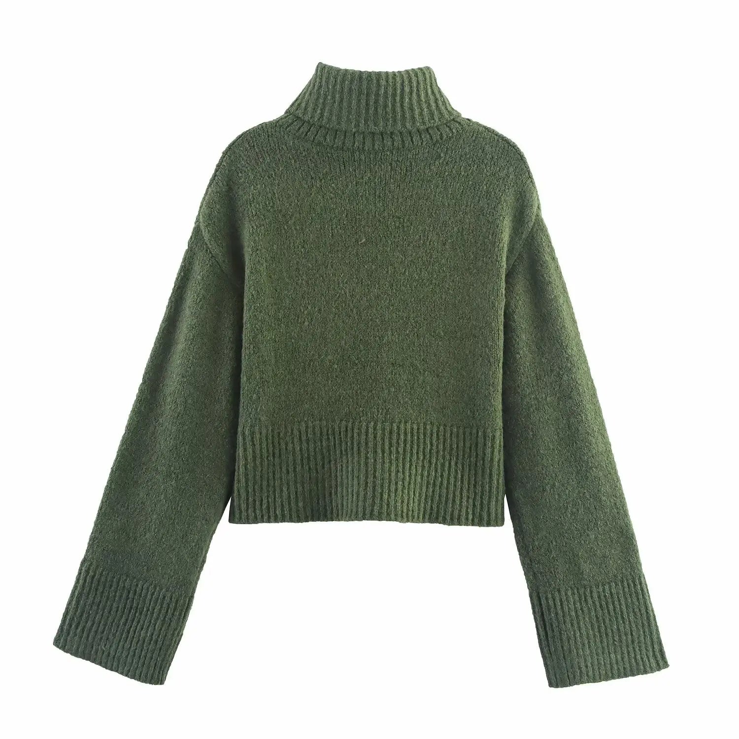 Women Clothing Winter Long Sleeve Stand Collar Basic Comfortable All Matching Sweater Bella Mia