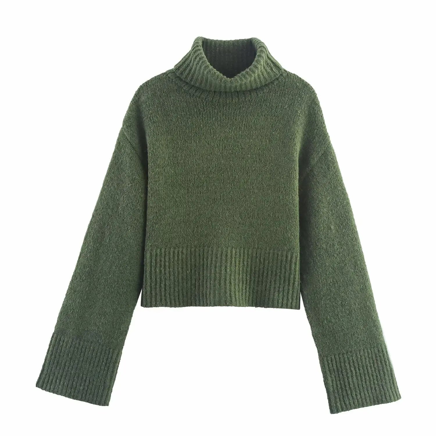 Women Clothing Winter Long Sleeve Stand Collar Basic Comfortable All Matching Sweater Bella Mia