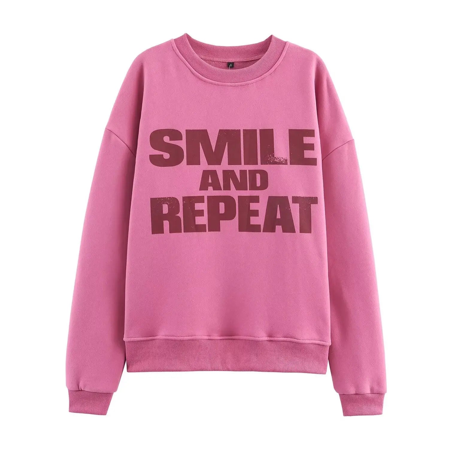 Women Clothing Autumn Winter Casual All Match round Neck Loose Printed Sweatshirts Bella Mia
