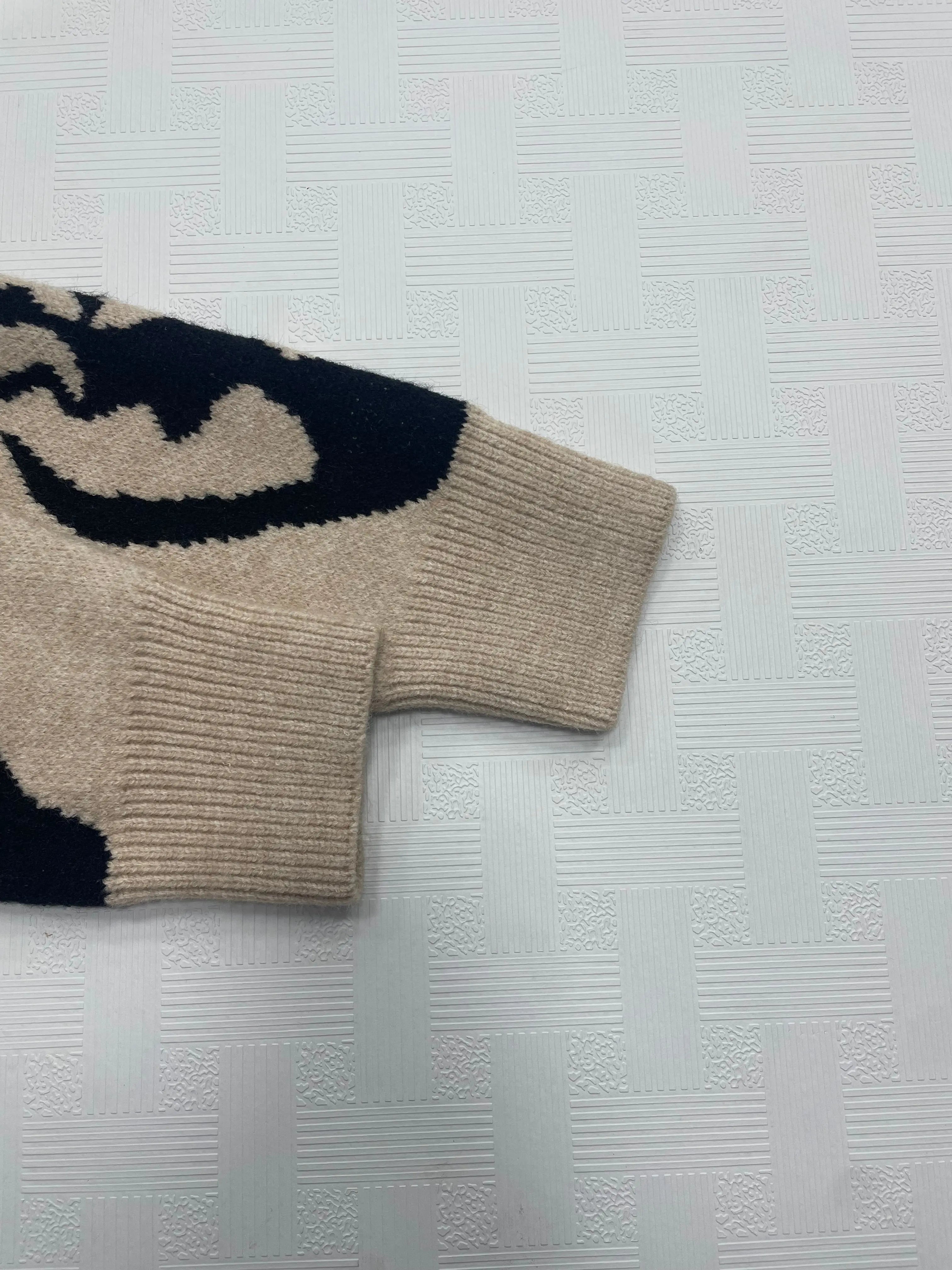 Women High Elastic Loose Long Sleeve Letters Pullover Knitted Sweater Bella Mia