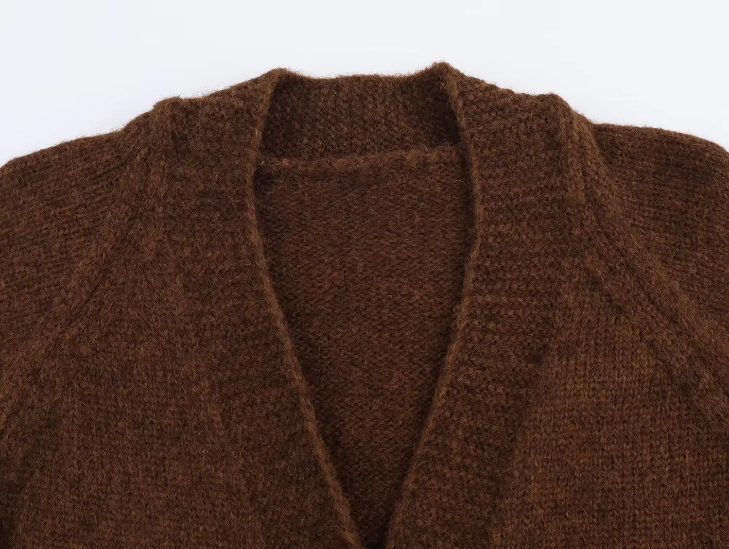 Advanced Retro Lazy V neck Sweater Coat Women Autumn Winter Loose Mid Length Soft Glutinous Knitted Cardigan Bella Mia