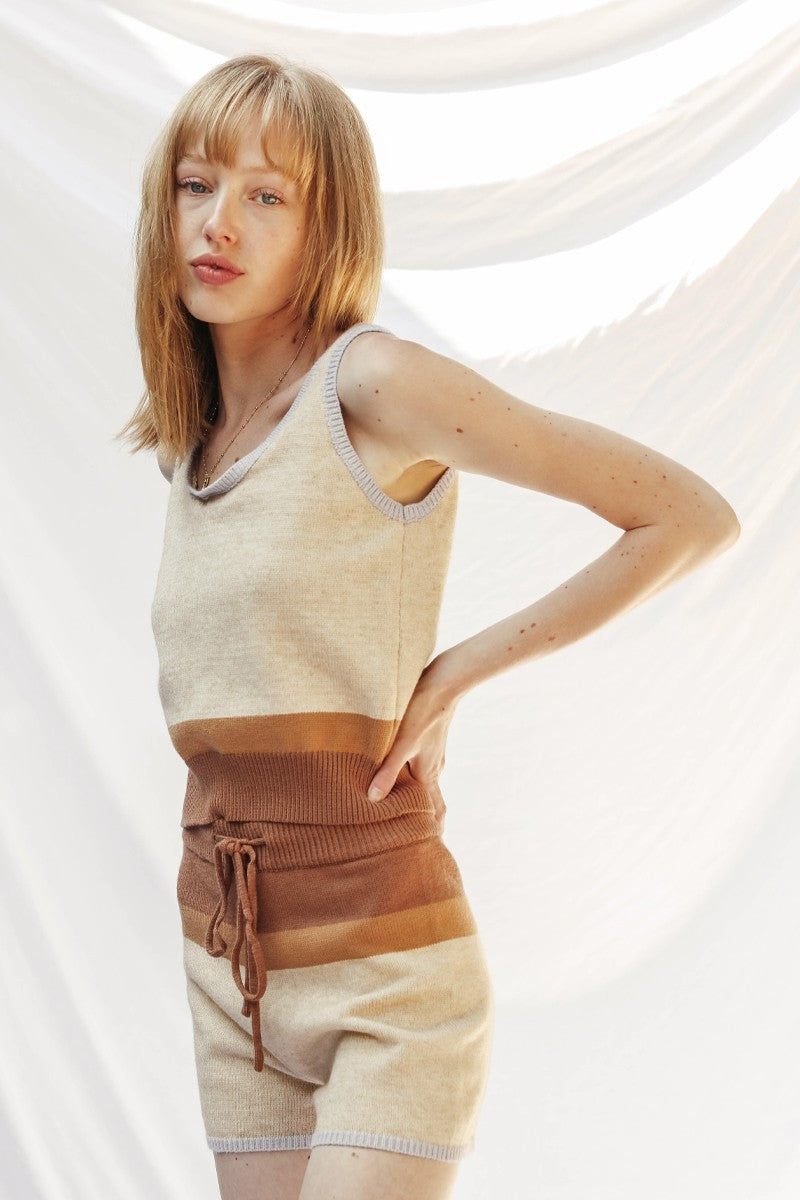 Knit color block set Miss Sparkling