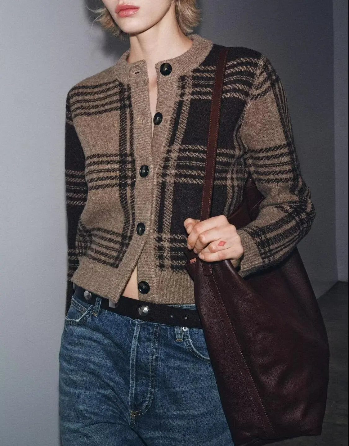 Autumn round Neck Sub Knitted Coat Picture Color Regular Sleeve Bella Mia