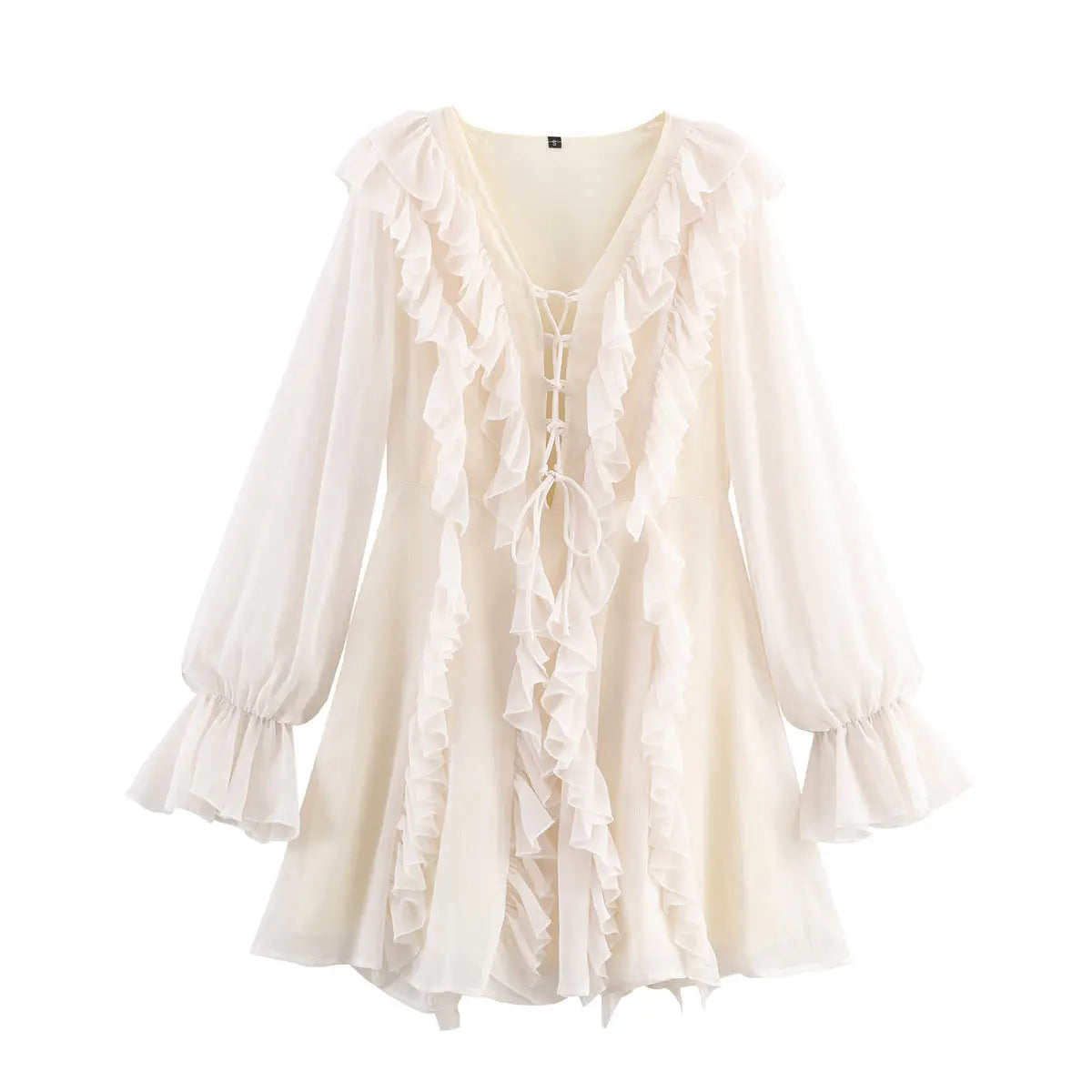 Elegant Women Clothing V neck Chiffon Multi Layer Ruffled Dress Bella Mia