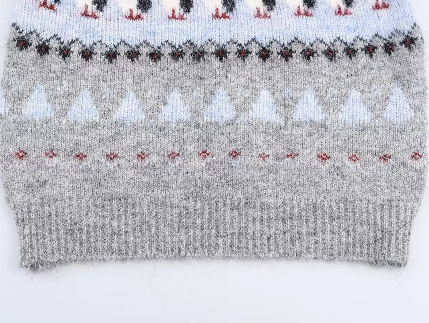 Women Autumn Korean Style Floral Jacquard Crew Neck Knitted Vest Top Bella Mia